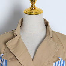 画像をギャラリービューアに読み込む, ブルーストライプ切り替えトレンチコート