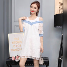 画像をギャラリービューアに読み込む, レース バイカラー オフショルタンクワンピース