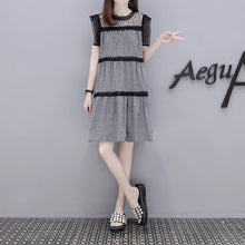 画像をギャラリービューアに読み込む, ギンガムチェック レース ティアードワンピース