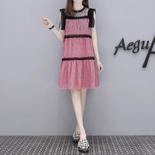 画像をギャラリービューアに読み込む, ギンガムチェック レース ティアードワンピース