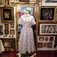 画像をギャラリービューアに読み込む, ホワイト ハートドット ウエスト絞り ワンピース