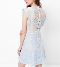 画像をギャラリービューアに読み込む, レースデザイン エレガント ノースリーブミニドレス