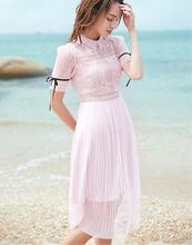 画像をギャラリービューアに読み込む, フラワーレース シースルー エレガントワンピース