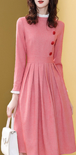 画像をギャラリービューアに読み込む, フリルスタンドカラーAラインワンピース
