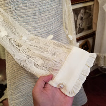 画像をギャラリービューアに読み込む, ツイード袖レースブローチ付きワンピース