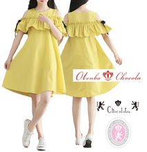 画像をギャラリービューアに読み込む, ビタミンカラー リボン オフショルワンピース