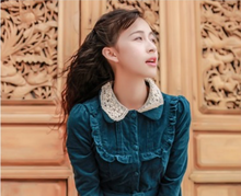 画像をギャラリービューアに読み込む, 【日向坂46 富田鈴花 様ご購入】レース丸襟ロングワンピース