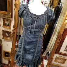 画像をギャラリービューアに読み込む, デニム マーメイド パフスリーブ ギャザーワンピース
