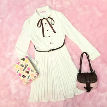 画像をギャラリービューアに読み込む, 【佐藤ノア様、高田もも様 ご着用】長袖リボンプリーツワンピース