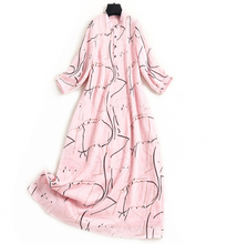 画像をギャラリービューアに読み込む, リネンリヨセル 七分袖ワンピース