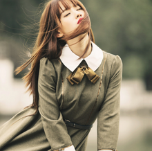 画像をギャラリービューアに読み込む, 【長谷川玲奈 様、小坂井祐莉絵 様 ご着用】オリーブカラー七分袖ワンピース