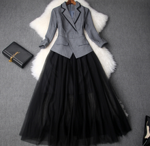 画像をギャラリービューアに読み込む, 【中川翔子様 ご着用】ジャケットチュールドッキングワンピース