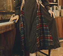 画像をギャラリービューアに読み込む, ブラウンチェックワンピース