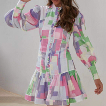 画像をギャラリービューアに読み込む, 【山田麻莉奈 様ご着用】パステルモザイクワンピース