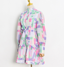 画像をギャラリービューアに読み込む, 【山田麻莉奈 様ご着用】パステルモザイクワンピース