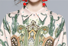 画像をギャラリービューアに読み込む, 【小清水亜美様 ご着用】エスニックオーナメント柄ワンピース