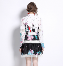 画像をギャラリービューアに読み込む, 【夏目莉來様 ご着用】フラワー パフスリーブ バンドカラー ミニワンピース