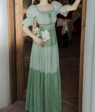 画像をギャラリービューアに読み込む, 【高田もも様 ご着用】パステルグリーン シフォン ティアードワンピース