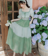 画像をギャラリービューアに読み込む, 【高田もも様 ご着用】パステルグリーン シフォン ティアードワンピース