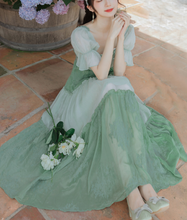 画像をギャラリービューアに読み込む, 【高田もも様 ご着用】パステルグリーン シフォン ティアードワンピース