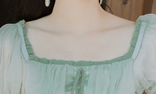 画像をギャラリービューアに読み込む, 【高田もも様 ご着用】パステルグリーン シフォン ティアードワンピース