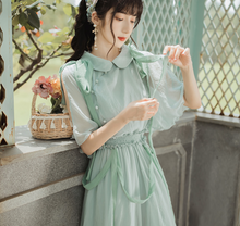 画像をギャラリービューアに読み込む, 【原奈津子様、夏目莉來様 ご着用、SUPER☆GiRLS 樋口なづな 様ご購入】グリーン フェアリー シフォンワンピース