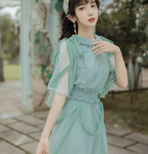 画像をギャラリービューアに読み込む, 【原奈津子様、夏目莉來様 ご着用、SUPER☆GiRLS 樋口なづな 様ご購入】グリーン フェアリー シフォンワンピース