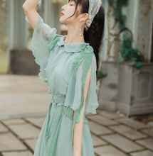 画像をギャラリービューアに読み込む, 【原奈津子様、夏目莉來様 ご着用、SUPER☆GiRLS 樋口なづな 様ご購入】グリーン フェアリー シフォンワンピース