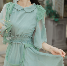 画像をギャラリービューアに読み込む, 【原奈津子様、夏目莉來様 ご着用、SUPER☆GiRLS 樋口なづな 様ご購入】グリーン フェアリー シフォンワンピース