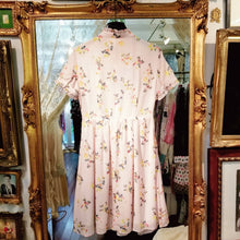 画像をギャラリービューアに読み込む, 花柄 グリッターライン フリルワンピース