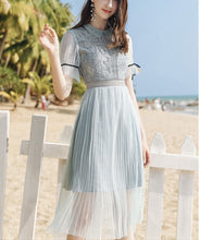 画像をギャラリービューアに読み込む, フラワーレース シースルー エレガントワンピース