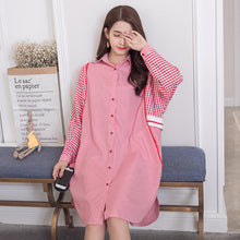 画像をギャラリービューアに読み込む, チェックシャツラインワンピース