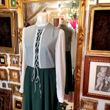 画像をギャラリービューアに読み込む, クロスリボン グリーンチェックワンピース