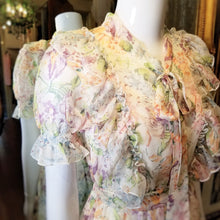 画像をギャラリービューアに読み込む, 【黒澤詩音様 ご着用】パステルフラワー シフォンフリルワンピース