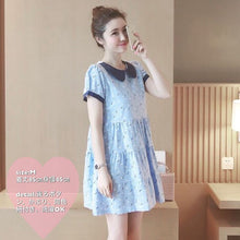 画像をギャラリービューアに読み込む, ウエスト紐付き 丸襟 ティアードミニワンピース