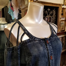 画像をギャラリービューアに読み込む, ショルダーカット デニムAラインワンピース