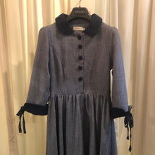 画像をギャラリービューアに読み込む, 【竹内美宥 様ご購入】七分袖ネイビーレトロワンピース