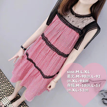 画像をギャラリービューアに読み込む, ギンガムチェック レース ティアードワンピース