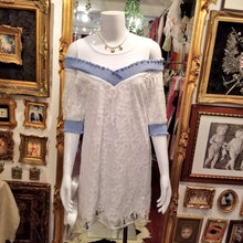 画像をギャラリービューアに読み込む, レース バイカラー オフショルタンクワンピース