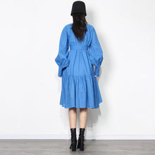 画像をギャラリービューアに読み込む, 【福井セリナ様 ご着用】フロントリボンシアンカラーワンピース