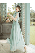 画像をギャラリービューアに読み込む, 【原奈津子様、夏目莉來様 ご着用、SUPER☆GiRLS 樋口なづな 様ご購入】グリーン フェアリー シフォンワンピース