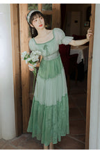 画像をギャラリービューアに読み込む, 【高田もも様 ご着用】パステルグリーン シフォン ティアードワンピース