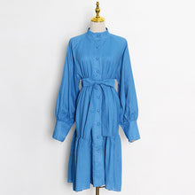 画像をギャラリービューアに読み込む, 【福井セリナ様 ご着用】フロントリボンシアンカラーワンピース