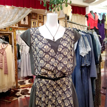 画像をギャラリービューアに読み込む, ダークグリーン切り替えオーナメント柄ワンピース