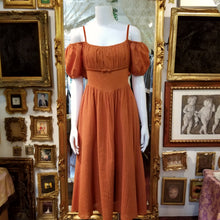 画像をギャラリービューアに読み込む, レトロオレンジ オフショルワンピース