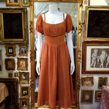 画像をギャラリービューアに読み込む, レトロオレンジ オフショルワンピース