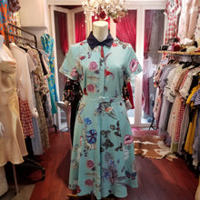 画像をギャラリービューアに読み込む, 【残り1点】フラワー バタフライプリント シルクワンピース