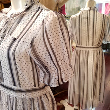画像をギャラリービューアに読み込む, ストライプ ドット柄 シースルーワンピース