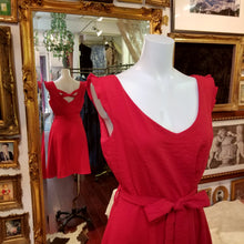 画像をギャラリービューアに読み込む, ウエストリボン フリルノースリーブワンピース