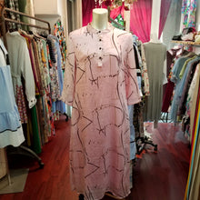 画像をギャラリービューアに読み込む, リネンリヨセル 七分袖ワンピース